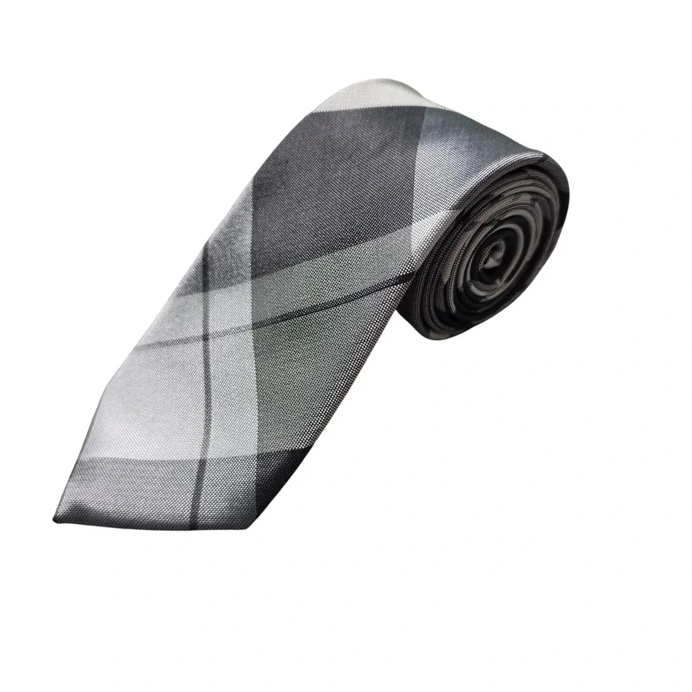 NWT Necktie Jos. A. Bank OS‎ Mens Grey Plaid Silk 1906 Collection